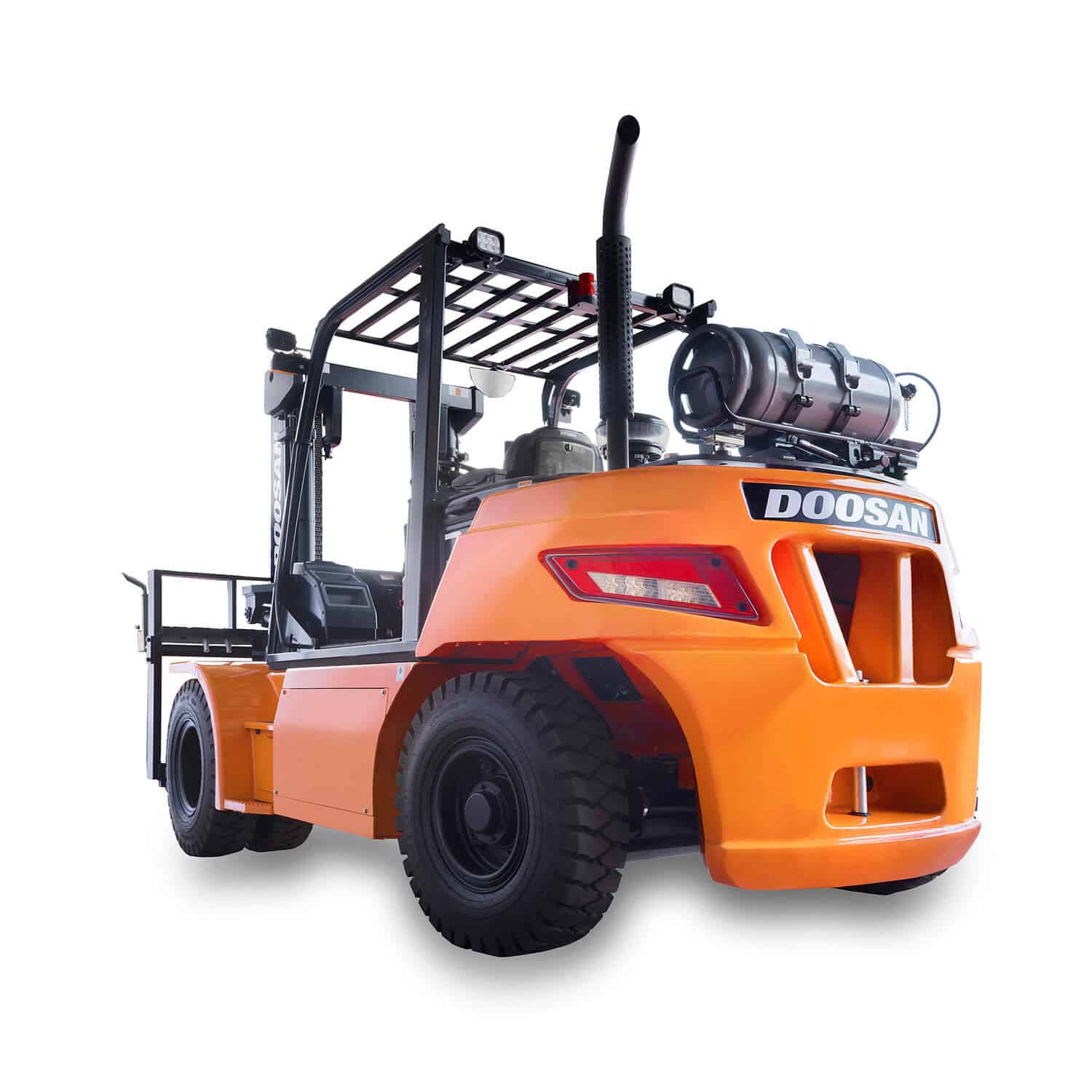 Rear view of Doosan 7 series forklift diesel truck