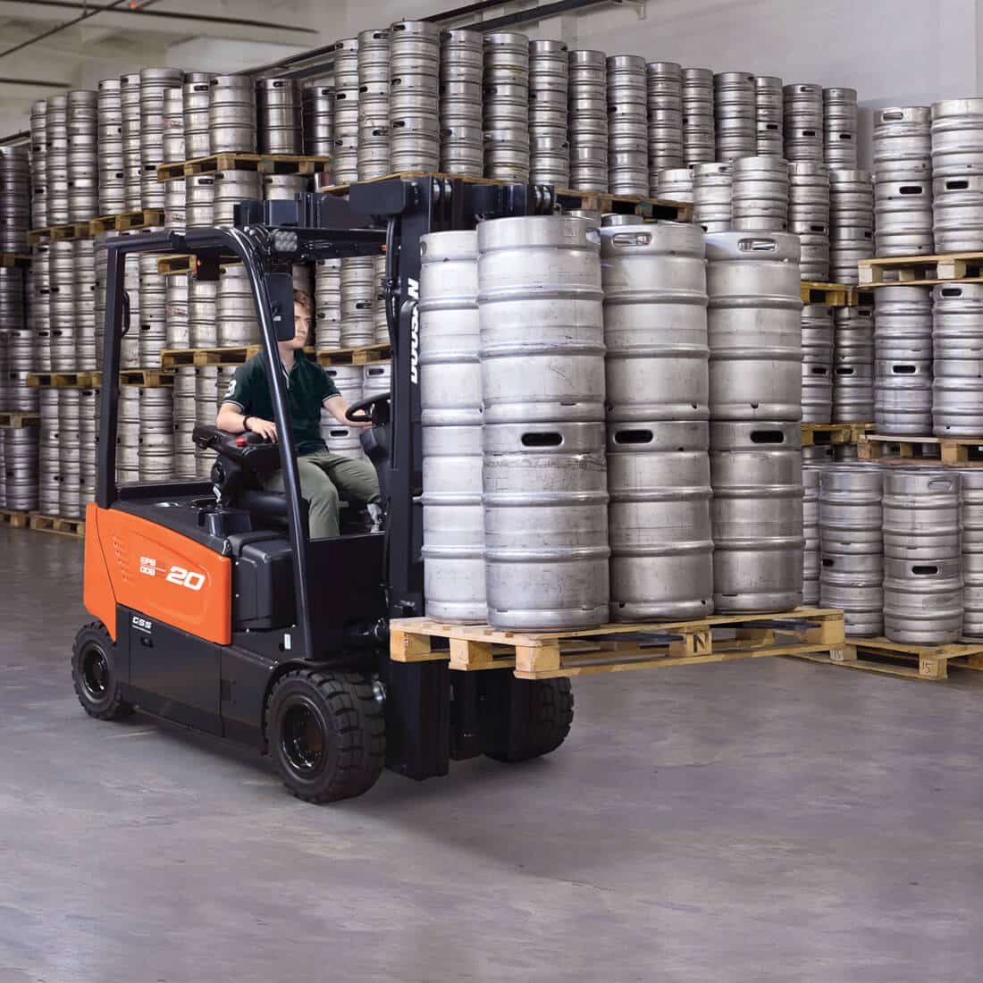 Doosan B18X/T-7 Range 1.5 – 2 Tonne Electric Forklift Trucks barrels