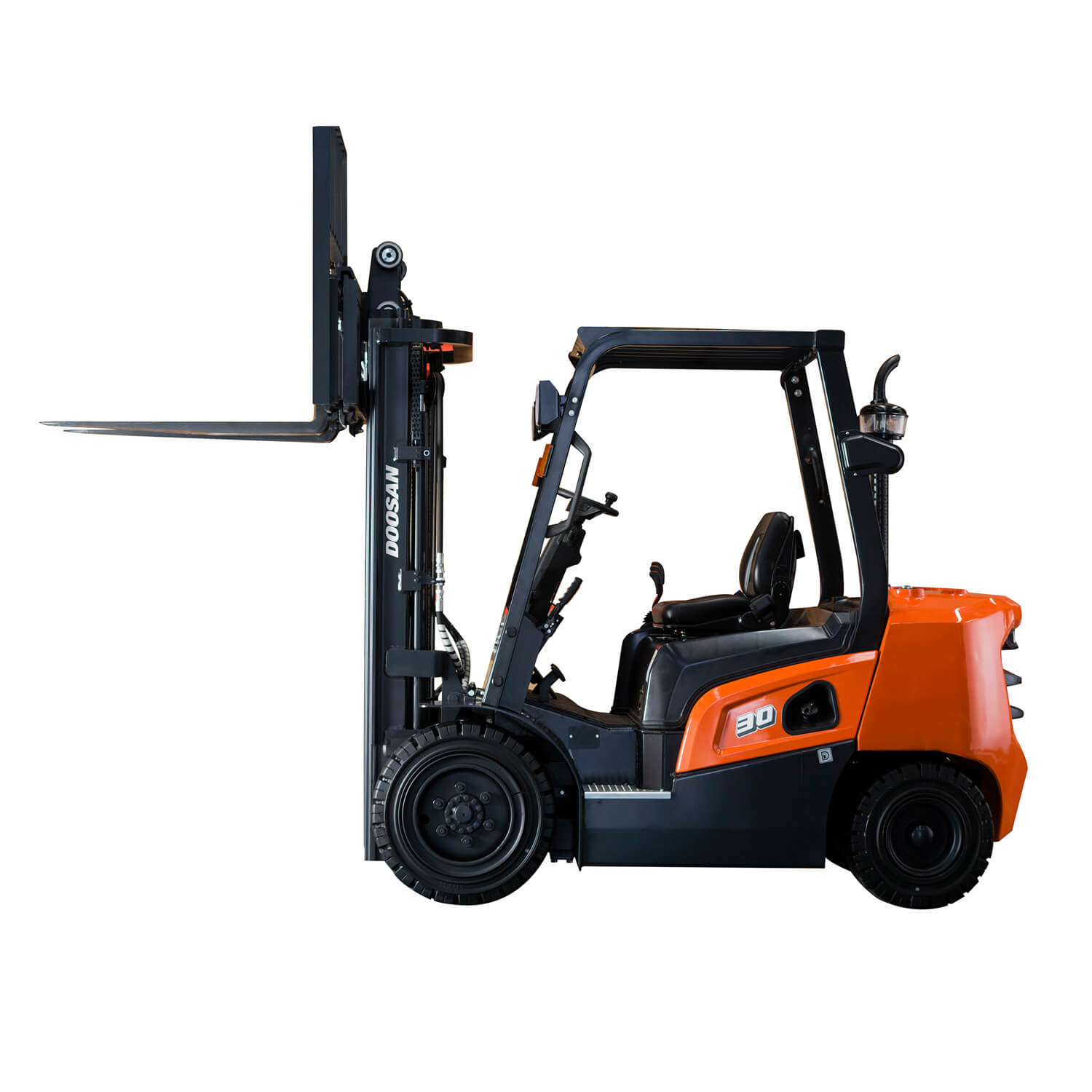 Doosan NX Plus Series Forks lifted - KS Lift Trucks