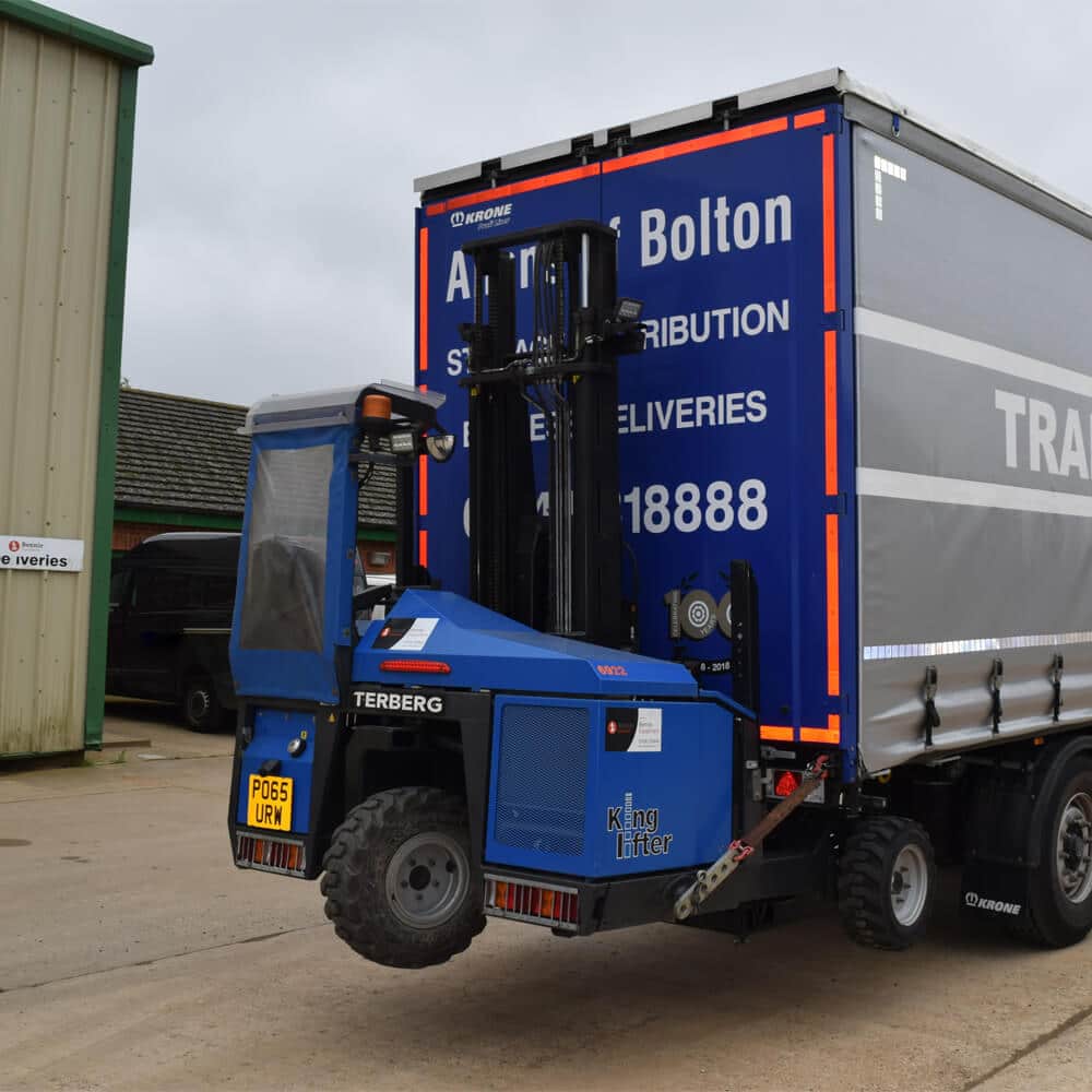 Terberger Kinglifter on Back of truck 3/4 angle