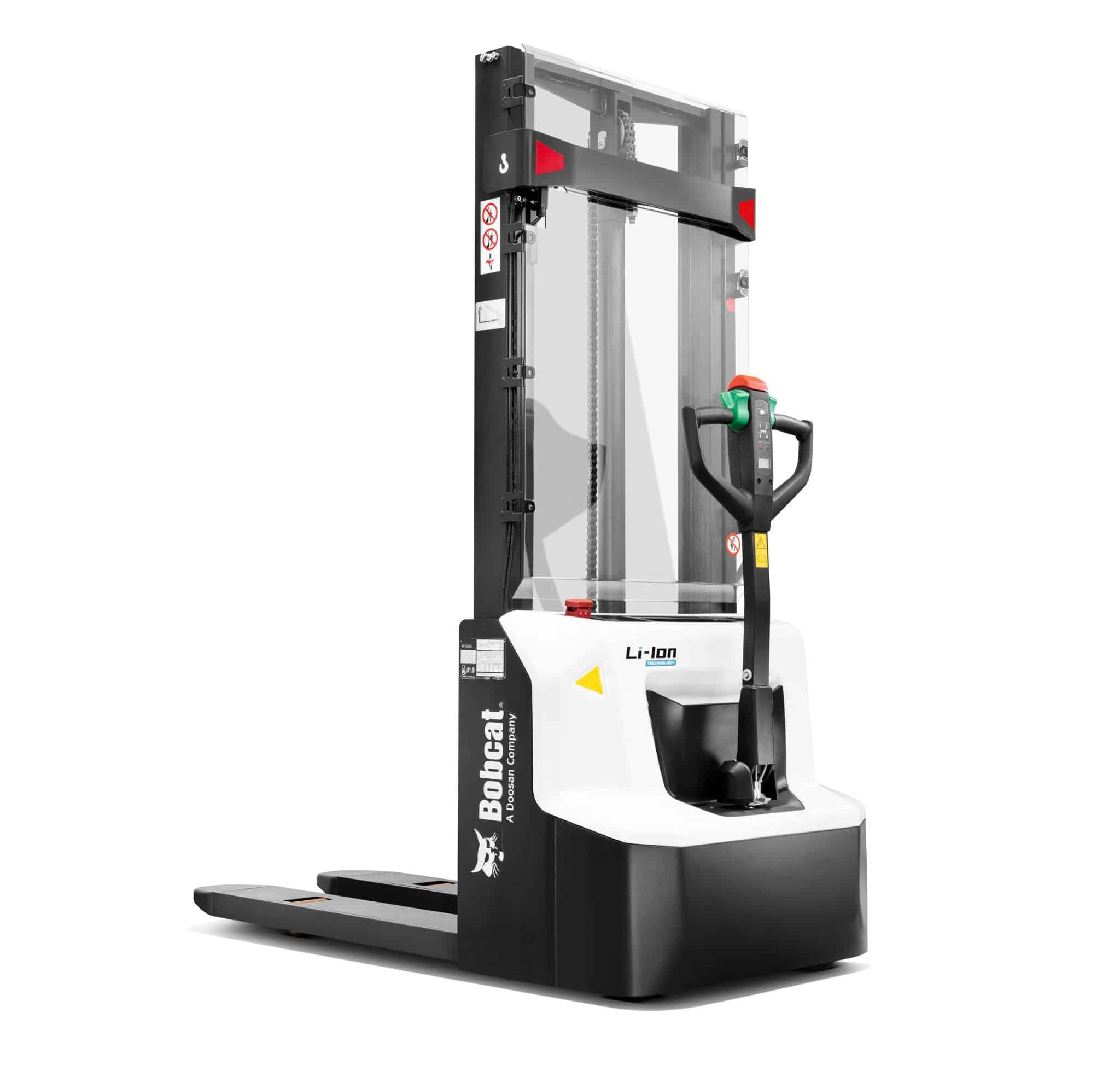 Bobcat LSM12N Stacker Truck as a studio image.